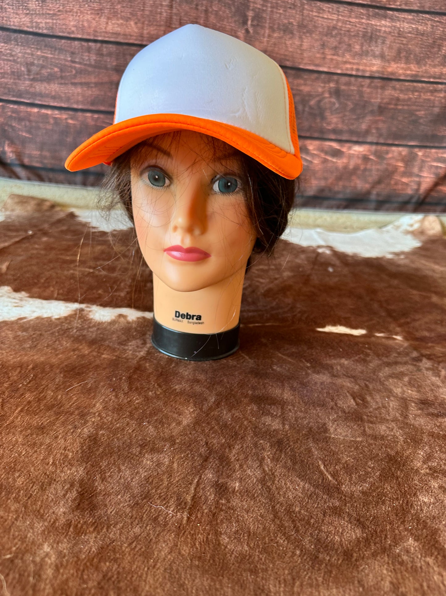 front of trucker hat