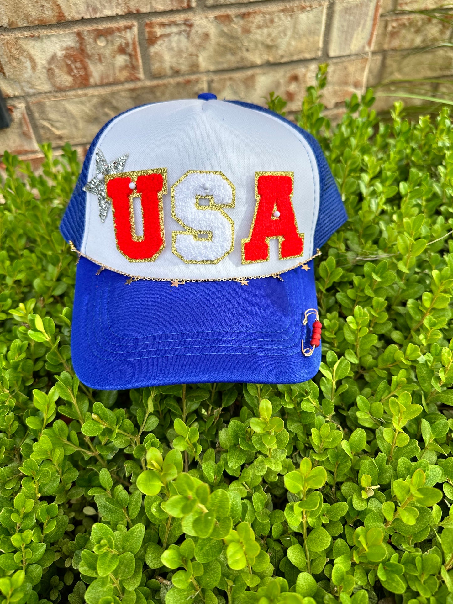 Blue USA trucker hat