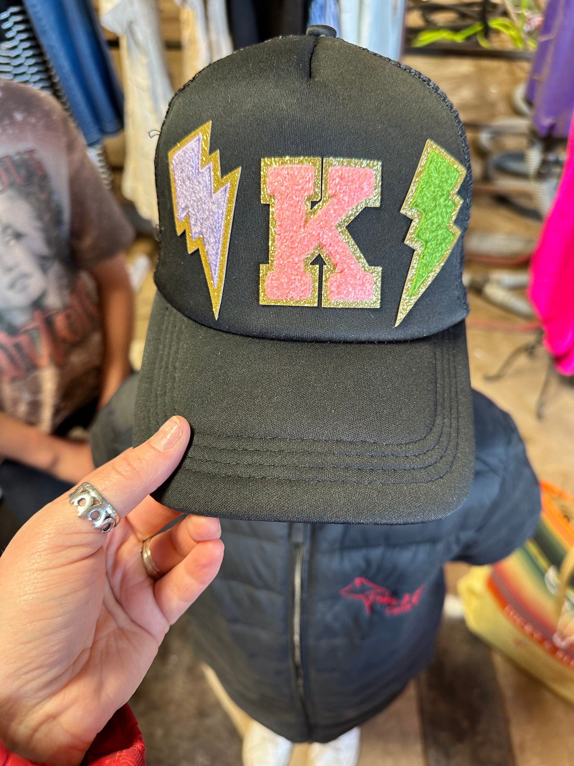 Custom hat with 3 patches 